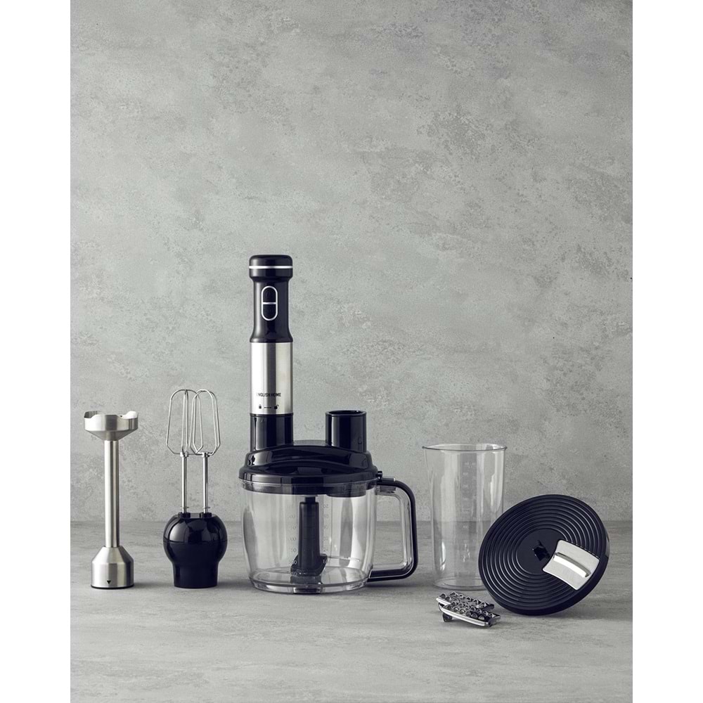 English Home Rmb 3001 4 Bıçaklı Multi Blender Seti Siyah-krom